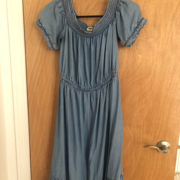 SUPER CUTE denim midi dress - Picture 1 of 5